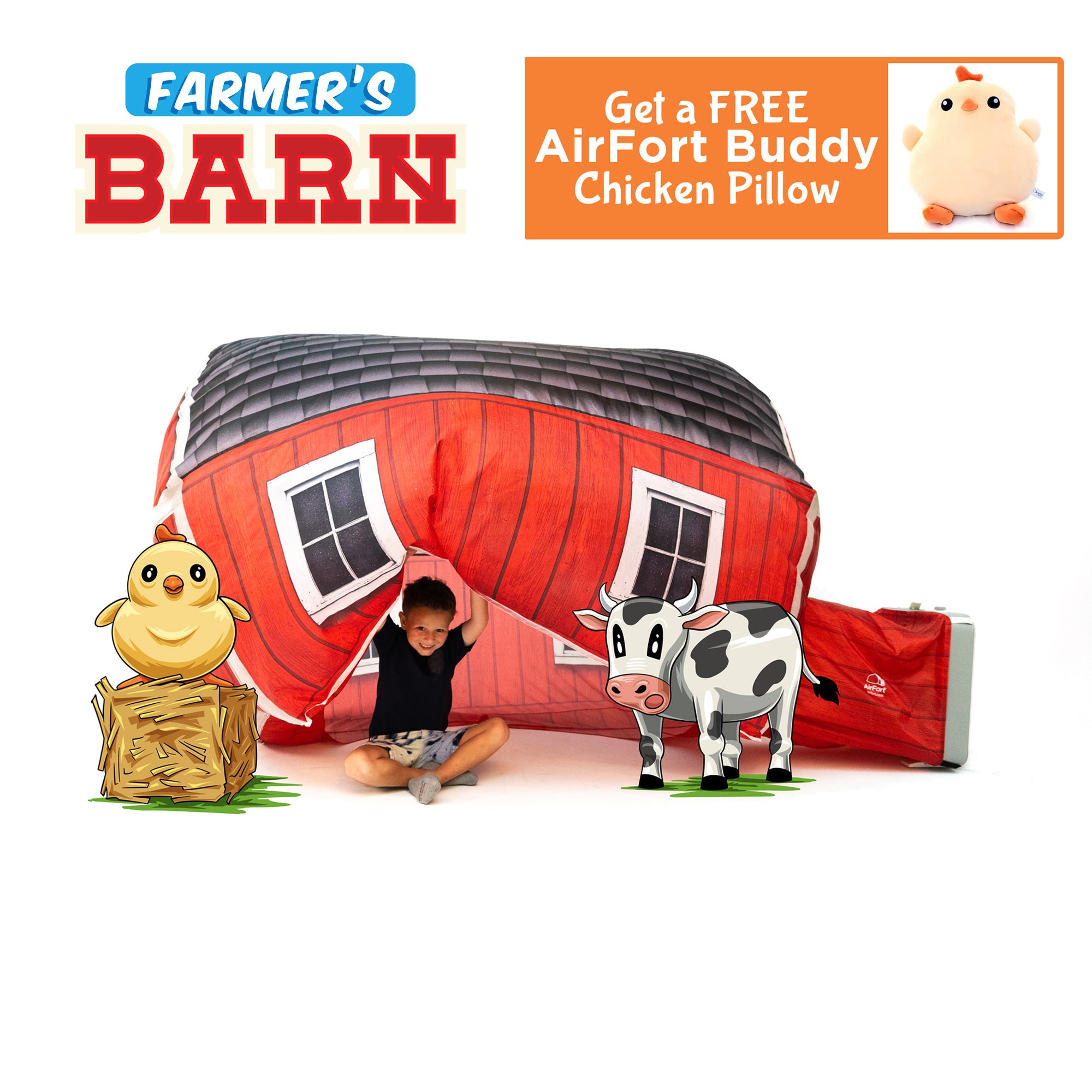 Farmers Barn + FREE AirFort Buddy Chicken Pillow (While Supplies Last!)